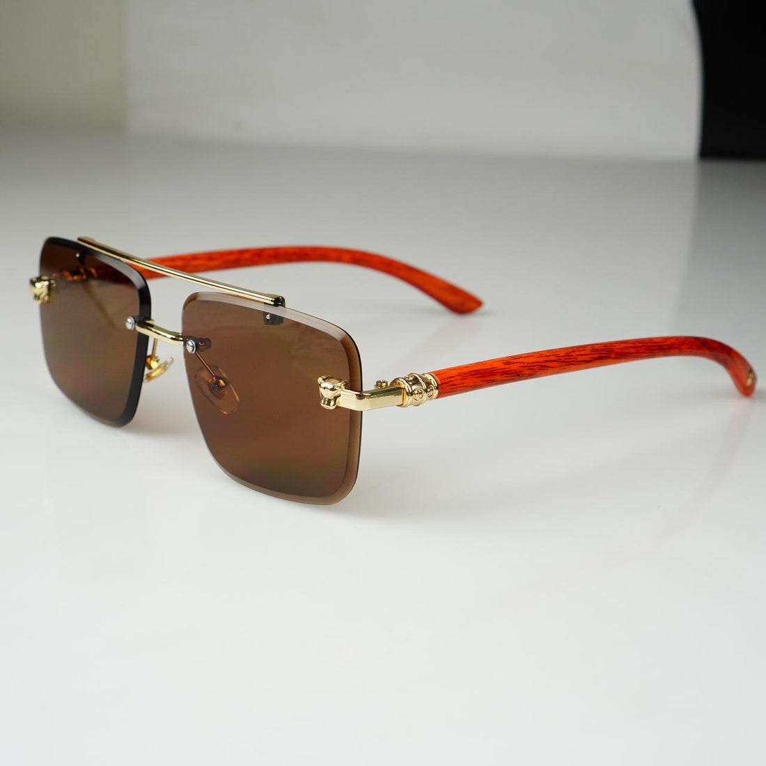 Woodline – Amber Brown – Male Sunglasses – S-611 – Peachmart